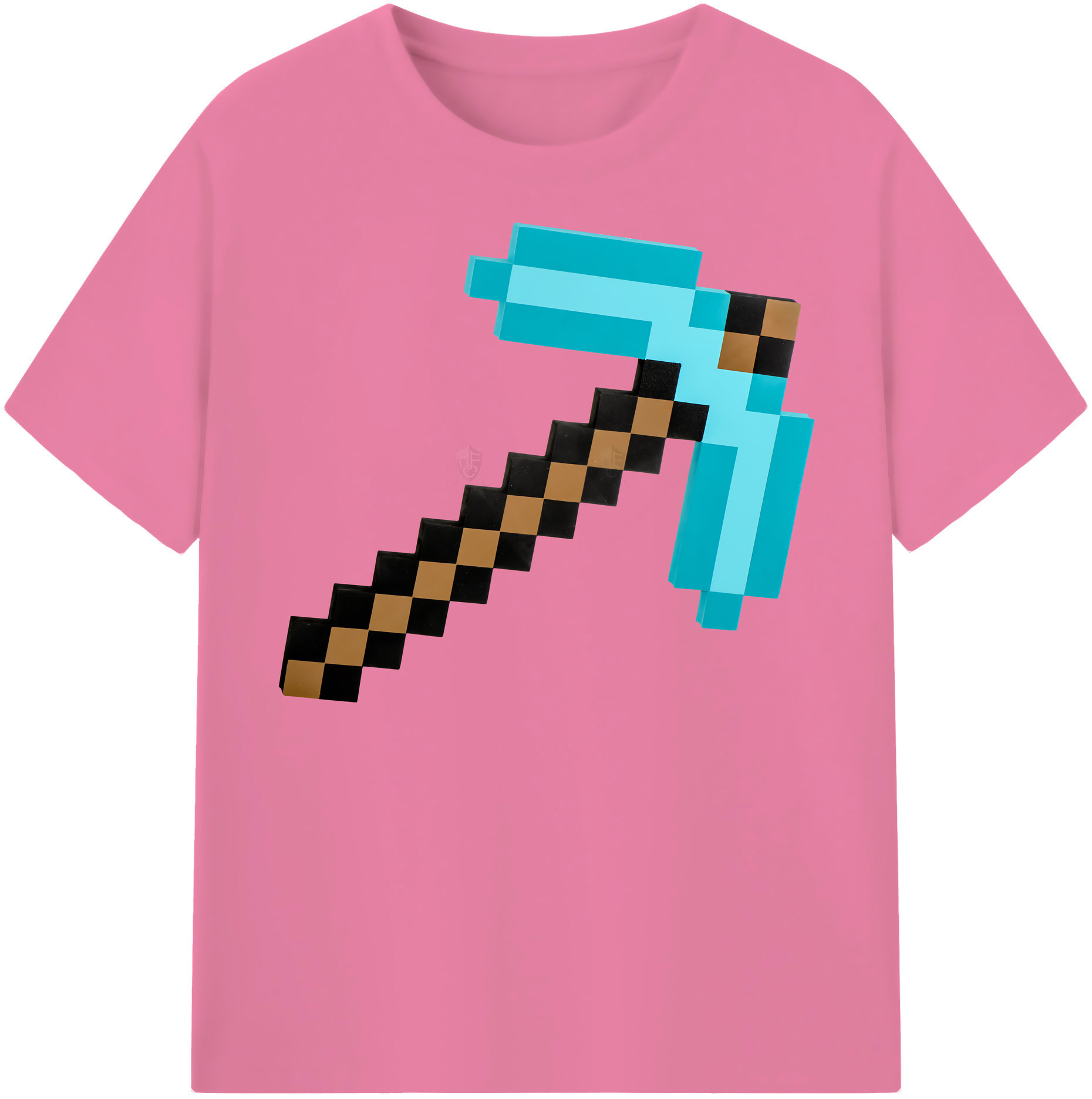 （画像用） マインクラフト ブロックの世界 Minecraft MC Block world 綿100％半袖Tシャツ（フロントプリント）